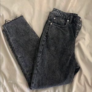 high waisted faded black jeans